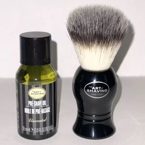 The Art of Shaving Travel Size Pre-Shave Oil Unscented 1 oz & Brush